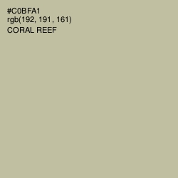 #C0BFA1 - Coral Reef Color Image
